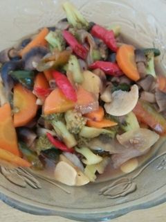 Foto resep Tumis jamur brokoli dan wortel bumbu lada hitam