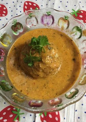 A picture of Dum Aloo restaurant style.