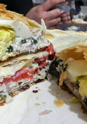 Una foto de Tarta de atún con casancrem