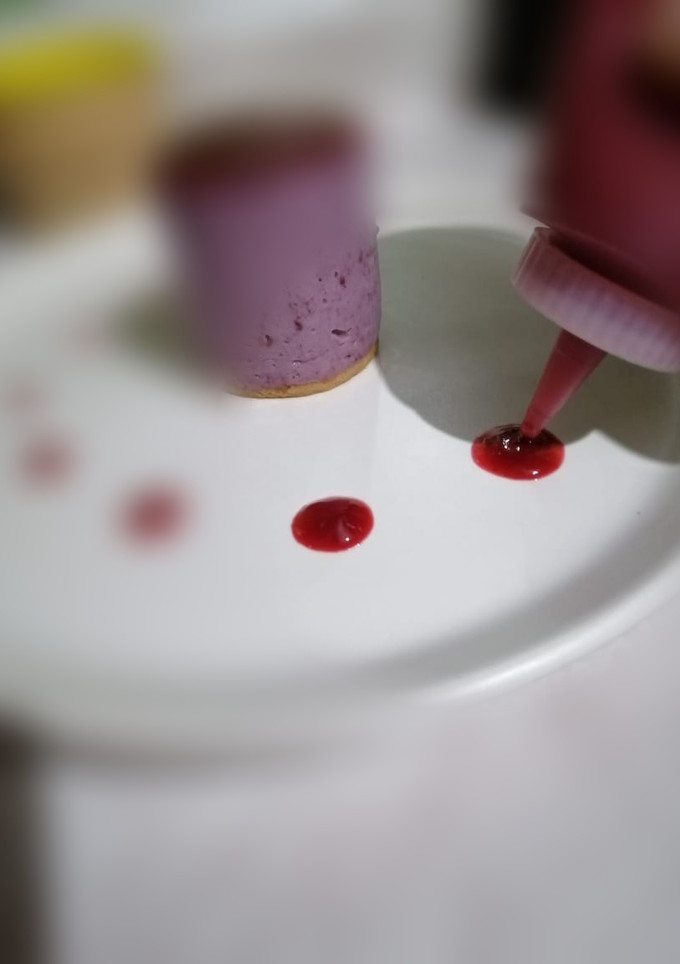 Una foto de Coulis de Frambuesa con menta