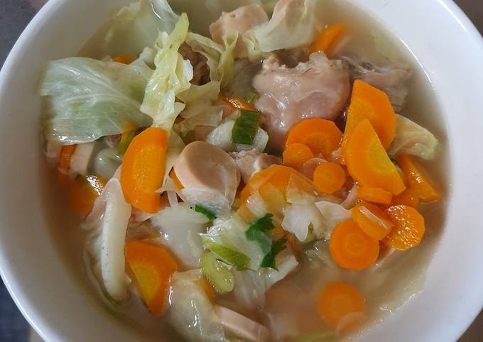 Sop ayam sayur simpel dan praktis