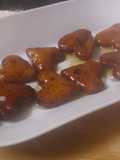Mini heart shape bread chamcham ( bread sweets