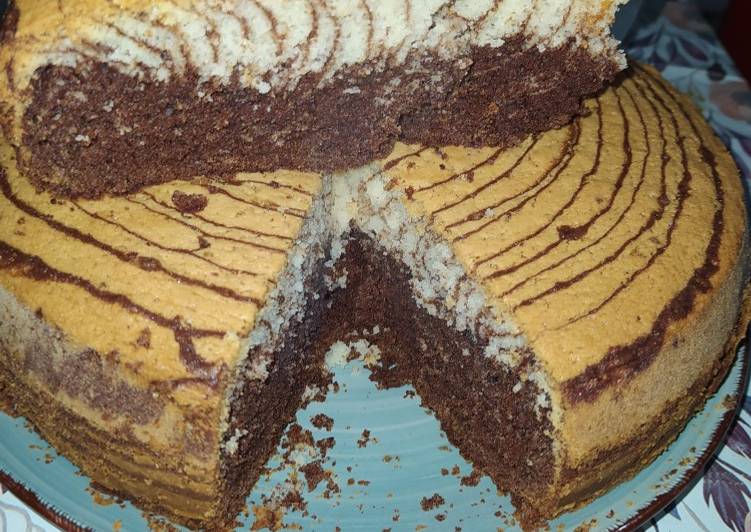 Bizcochuelo marmolado efecto 🦓