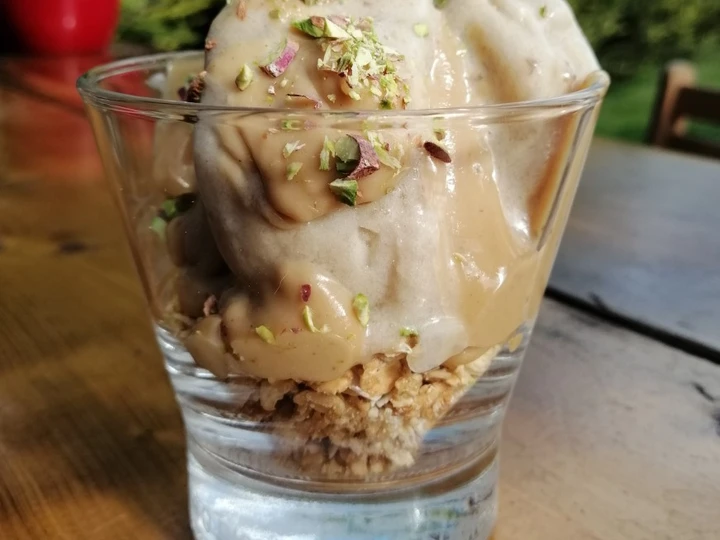 Easy Ways Prepare|Recipe} Banana ice cream with granola and peanut butter sauce Anti-Fail