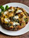 Crustless Leek and Fresh Goat Cheese Quiche