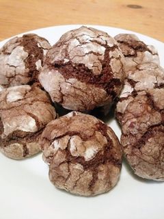 裂紋巧克力山核桃餅乾-Cracked Chocolate Pecan Cookies-簡單甜點 的食譜成品照片