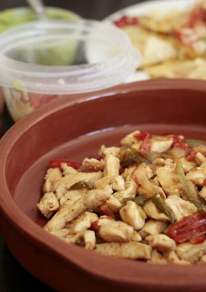 Una foto de Relleno para fajitas con pollo TEX MEX ❣️ 🙌