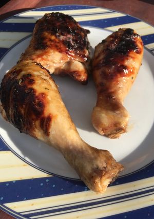 A picture of BBQ Chicken in a hoisin marinade.