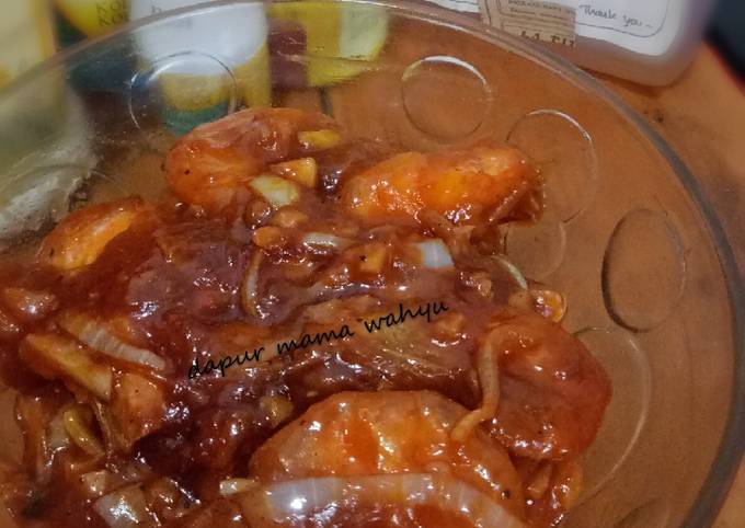 Udang saus barbequ