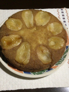 Una foto de Torta invertida de pera
