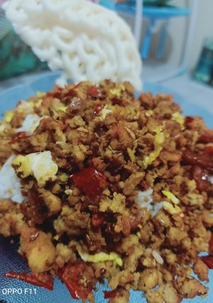 Foto resep Nasi goreng oncom telor orak arik