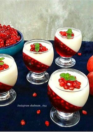 عکسی از دستور ژله پاناکوتا انار