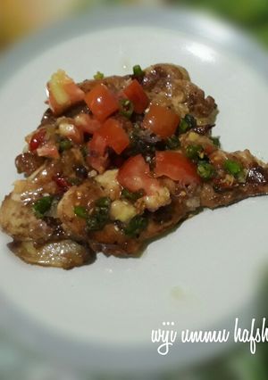 Foto resep Ayam panggang lada hitam siram sambal dabu ala2