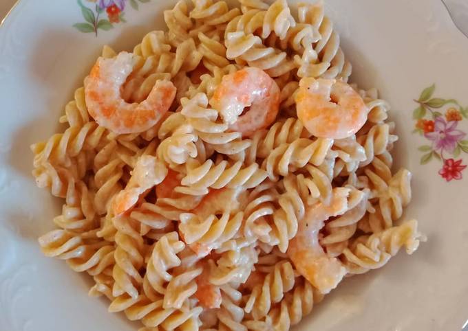 🌺 Pâtes aux crevettes sauce crémeuse ail et citron 🌺