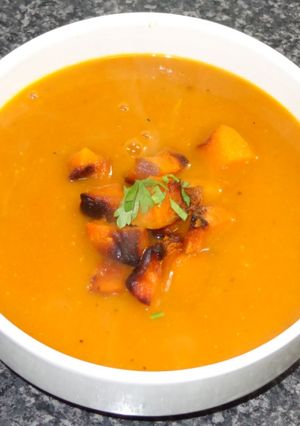 A picture of Roasted Pumpkin Soup.