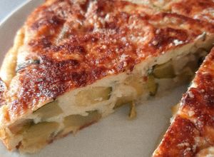 Une photo de Clafoutis de courgettes brousse et menthe