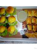 Pineapple juice with sausage Roll