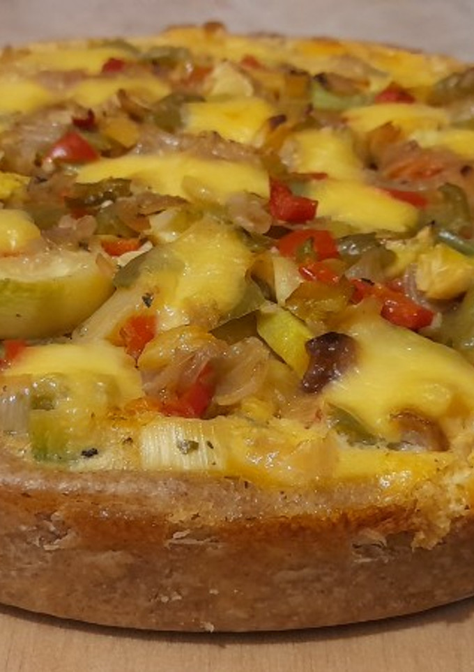 Una foto de Tarta de verduras y queso