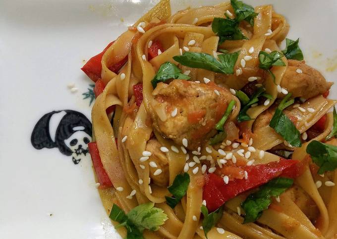 Лагман в азиатском стиле