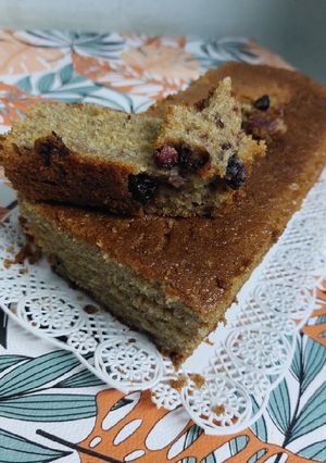 Una foto de Budín integral de frutos rojos