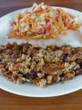Huevos revueltos, tipo "pericos"