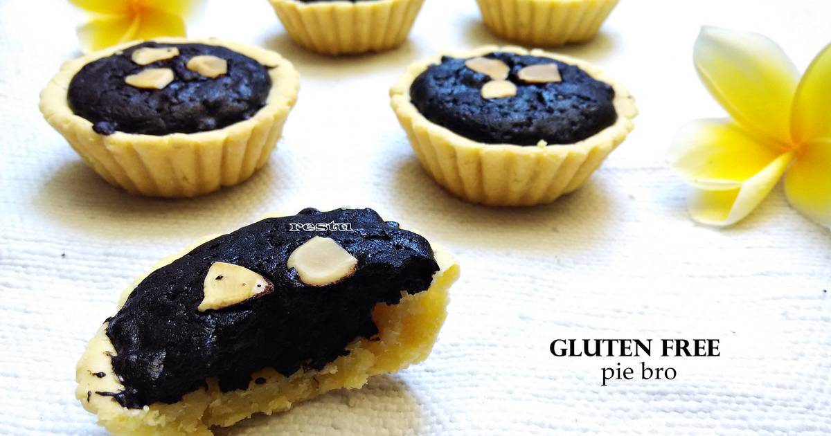 Resep Flourless Brownies with Glutinuous White Rice Flour Pie Crust