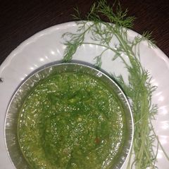 A picture of Dil(soya) leaves spicy chutney.