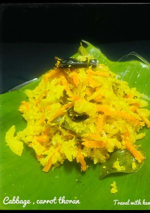 A picture of Cabbage carrot thoran/ kerala style.