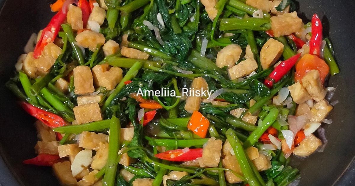 Tumis Tempe Kangkung