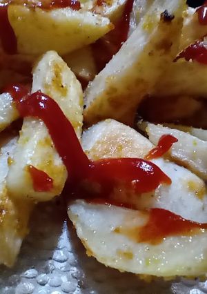 Una foto de Papas "fritas" al horno con un toque especial