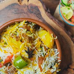 Mutton bombay biryani A picture of Mutton bombay biryani.