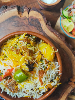 A picture of Mutton bombay biryani.