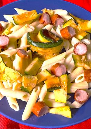 Foto di Penne con zucchine e wurstel
