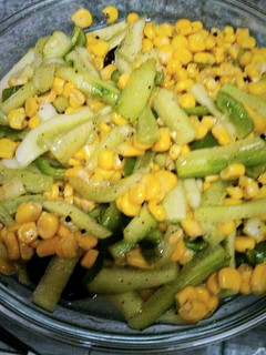 A picture of Corns cucumber salad.
