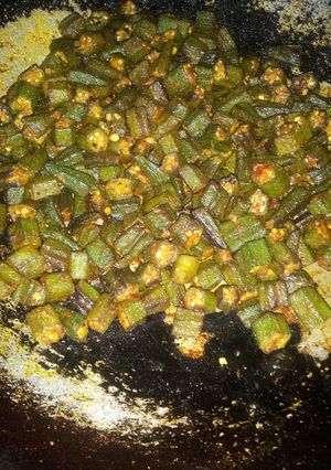 A picture of Bhindi fry.