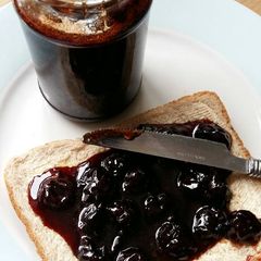 A picture of Vickys Canned Cherry Jam, Gluten, Dairy, Egg, Soy & Nut-Free.