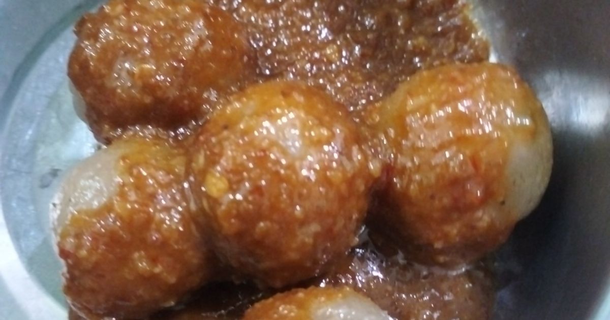 Cilok Isi Daging Bumbu Kacang