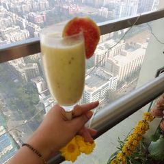 A picture of Fresh Anjeer smoothie in coconut milk.
