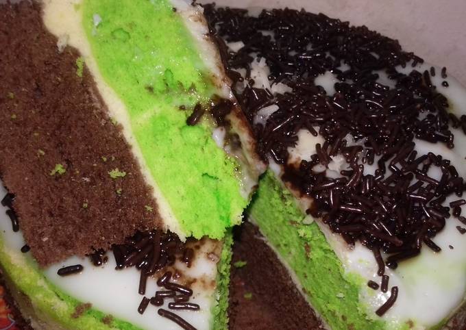 Bolu pandan coklat fla susu