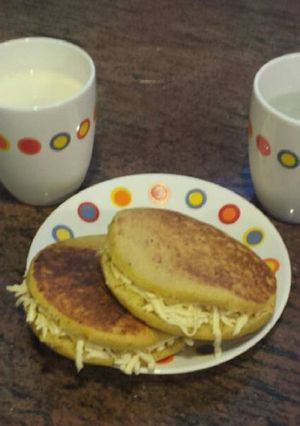 Una foto de Arepas de platano