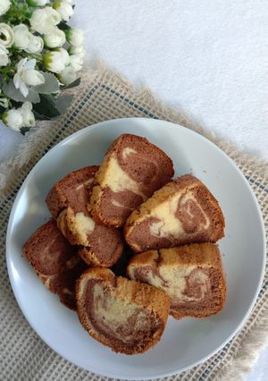 Foto resep Marmer Cake ala Pak Sahak (all in one method)