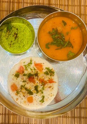 A picture of Quick Tiffin style Sambhar~No Lentils Sambhar in Pressure Cooker 😋.