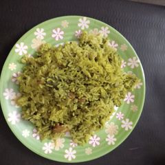 A picture of Palak Rice.