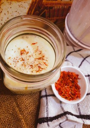 A picture of Saffron Banana Shake.