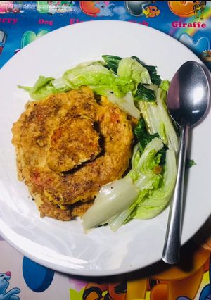 Hình của món Bánh yến mạch tôm (healthy-eat clean).