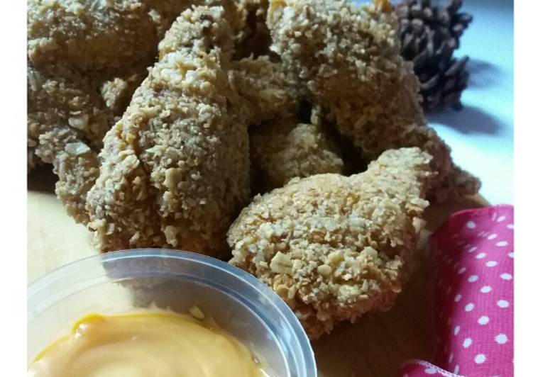 Resep Crunchy Oatmeal Chicken Wings yang Lezat
