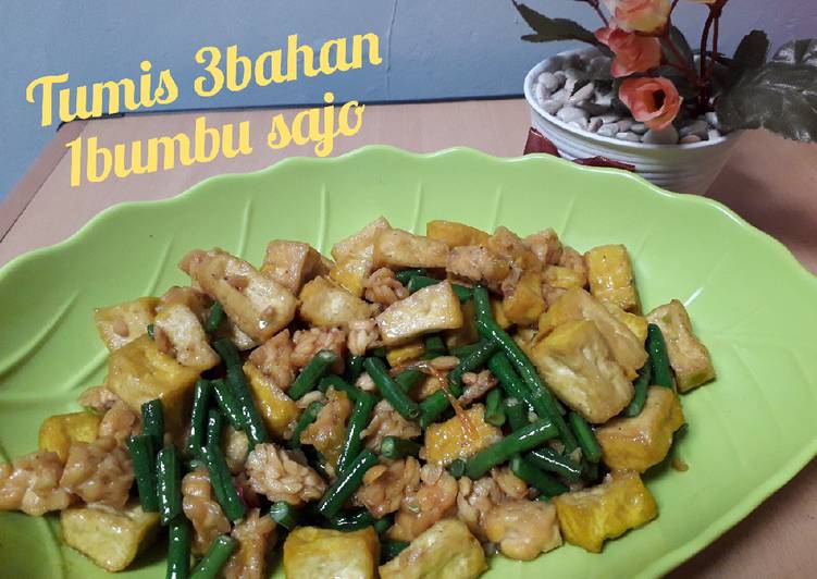 Tumis 3bahan 1 bumbu sajo