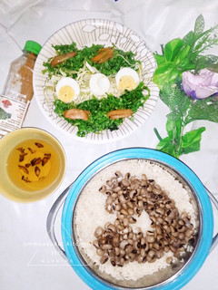 A picture of My healthy rice & beans.