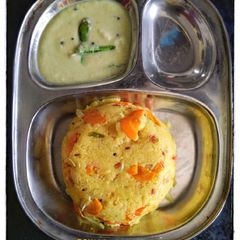 A picture of Rava upma sooji upma.