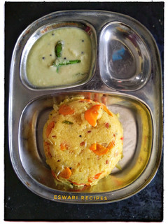 A picture of Rava upma sooji upma.